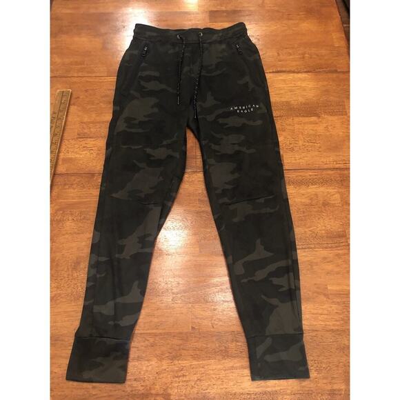 American Eagle Other - American Eagle AE FLEX Knit Joggers Men’s XS Green Camo Activewear Pants Pockets
